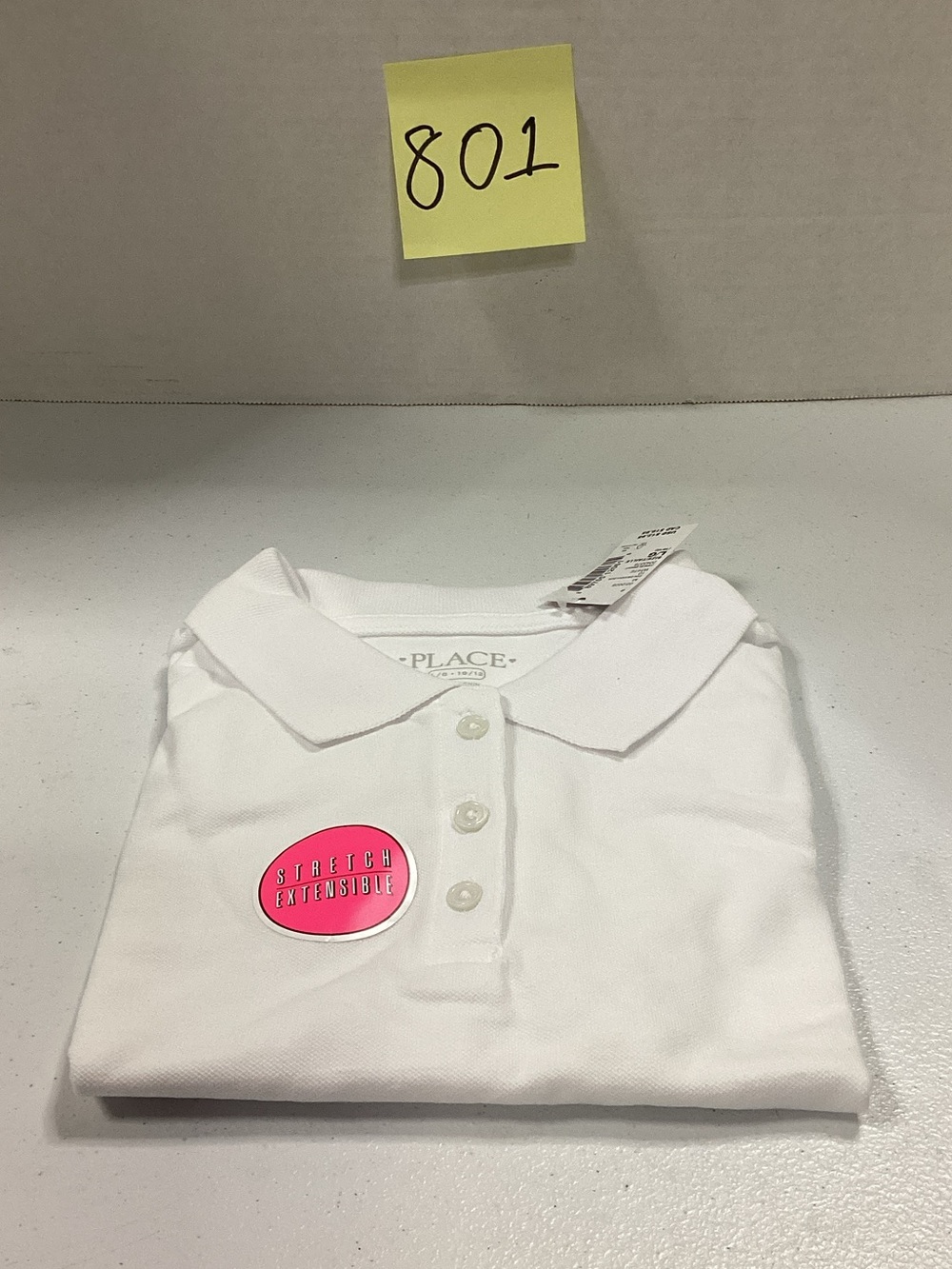 The Children's Place White Stretch Polo Top